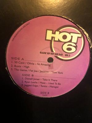 12-дюймовая пластинка VARIOUS - Blazin' Hip Hop And R&B Vol.3 H603 Hot 6 Американский рэп и хип-хоп/R&B Б/У