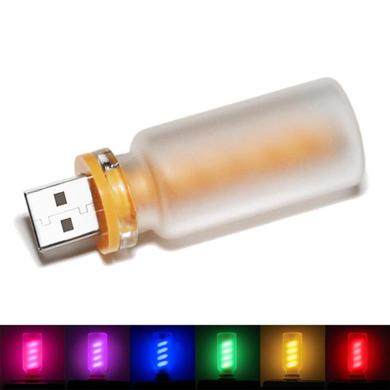 Матовое стекло USB сенсорное управление Автомобильный светодиодный светильник Атмосфера Лампочка накаливания Светодиодная нить накаливания Спальня Ночное украшение