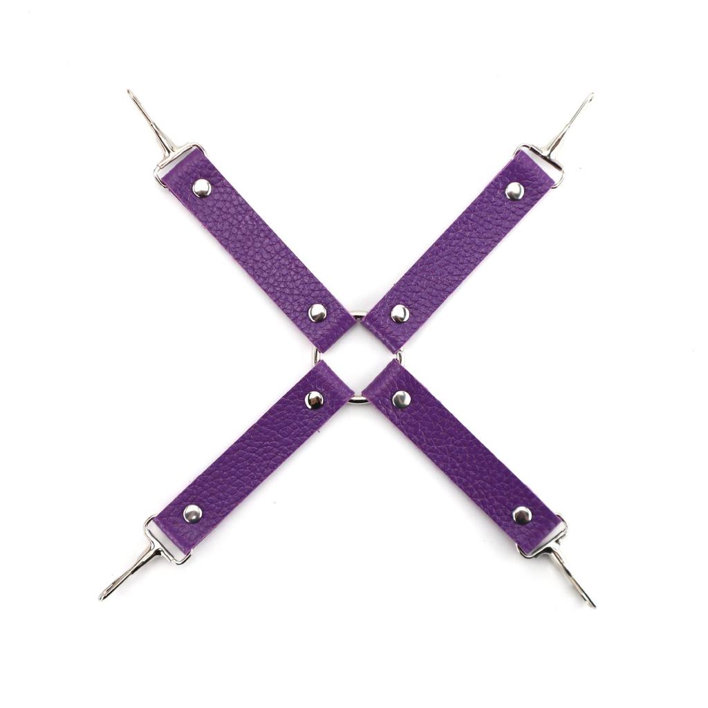 Кожаные щенячьи наручники и ножные путы SM Взрослый набор