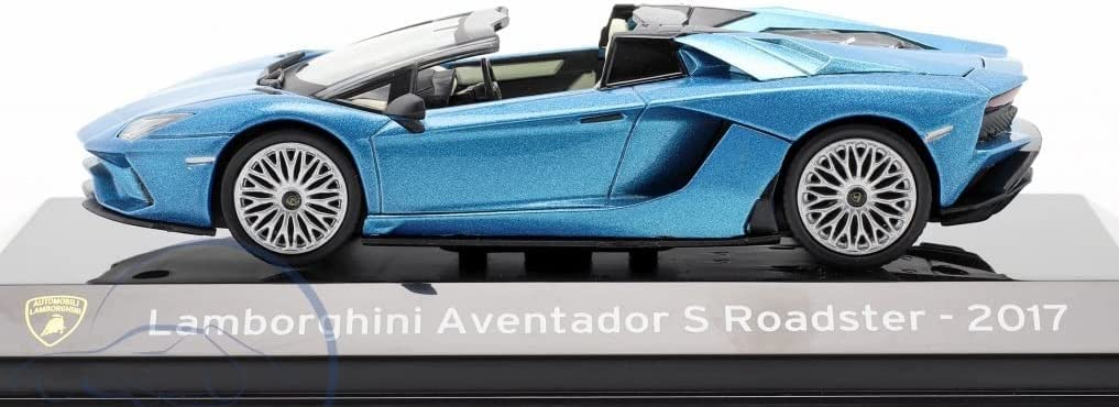 Lamborghini Aventador Mini Car 1/43 LAMBORGHINI AVENTADOR S Spider 2017 (Blue Metallic) with Case