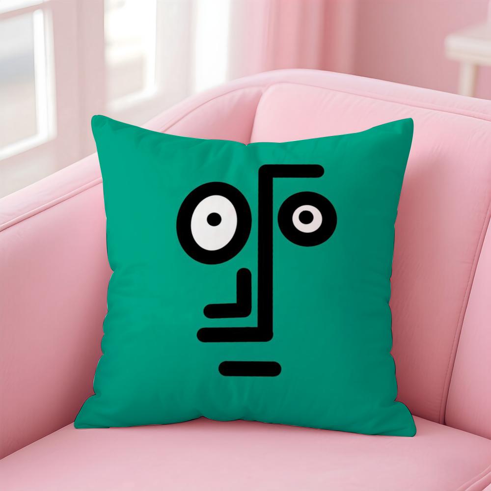 Aesthetic Art JJeanJullien Cushion Cover Linen Pillowcase Cover Soft Decor for Sofa Home Room