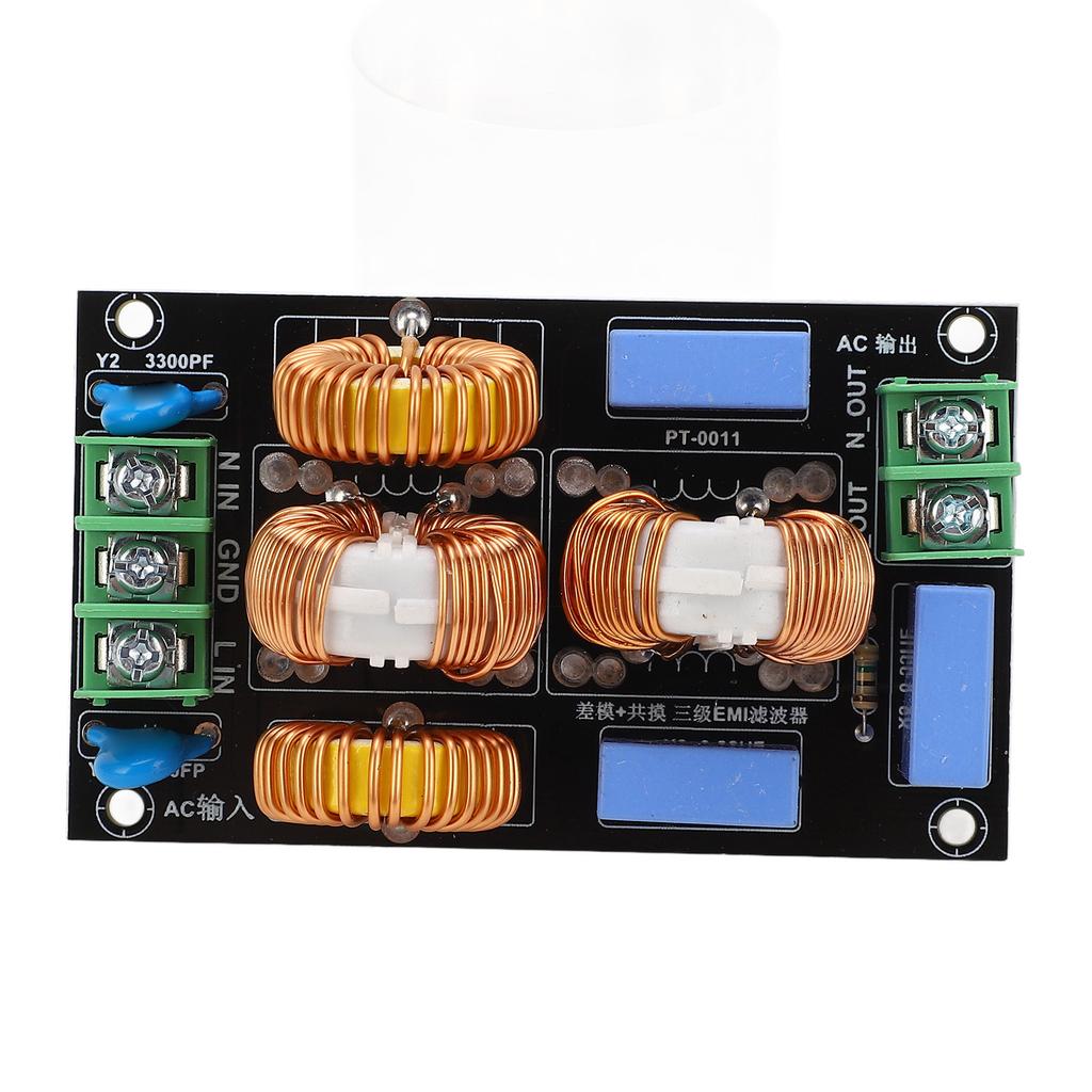 4A FCC EMI Power Filter Module 3 Stage High Frequency Audio Amplifiers Filter AC110V‑