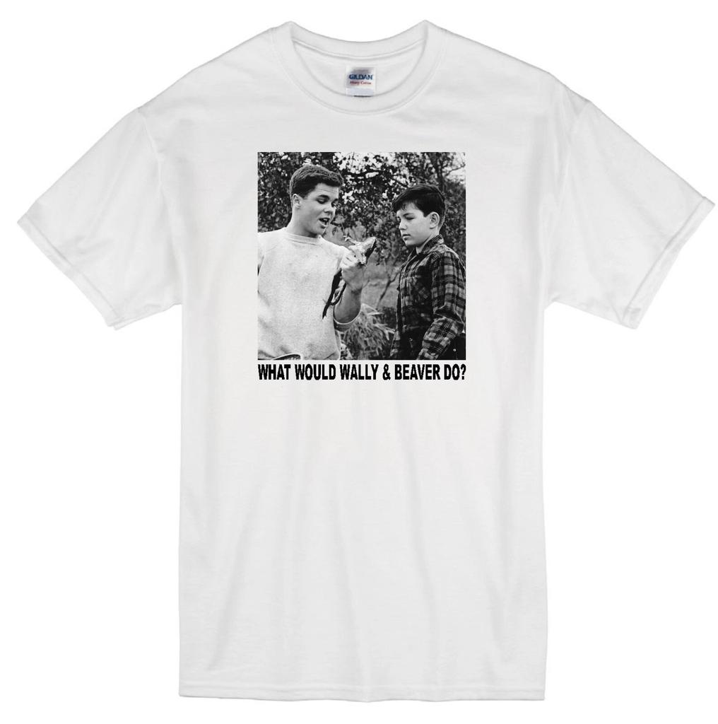 WALLY AND BEAVER WWD LEAVE IT TO BEAVER TONY DOW JERRY MATHERS TV WHITE T-shirt