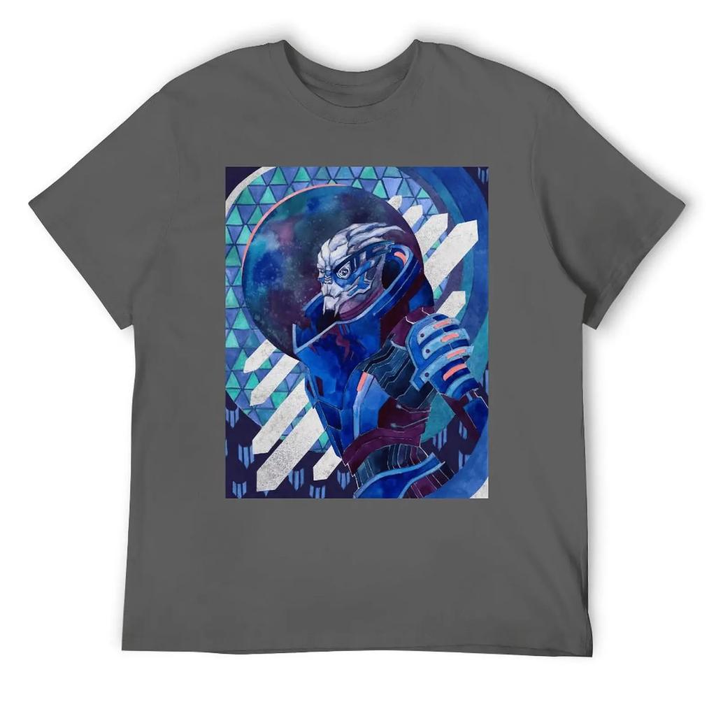 Гаррус Вакариан Продается Уникальная футболка с круглым вырезом для движения Повседневная Фитнес Размер США