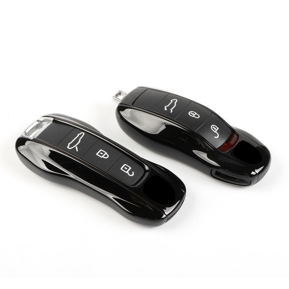 For Porsche Cayenne Key Case Macan718 Paramela Taycan911 Car Key, Piano Black