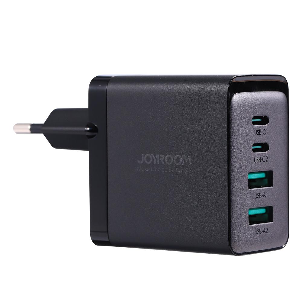 Joyroom 67W GaN Multi-Port Charger (2x USB, 2x USB-C) with 100W USB-C Cable - Black (Model TCG02)