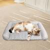 Pet Cooling Mat Dog Ice Silk Cooling Pad Washable Sleeping Mat Summer Dog Bed with Raised Edges for Cats Hot Days Use