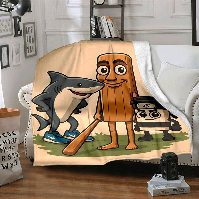 Brainrot Flannel Blanket Soft Warm All-Season Throw, Design for Camping, Car Travel, Hiking Sofa, Bed, Office Perfect Gift for Parties