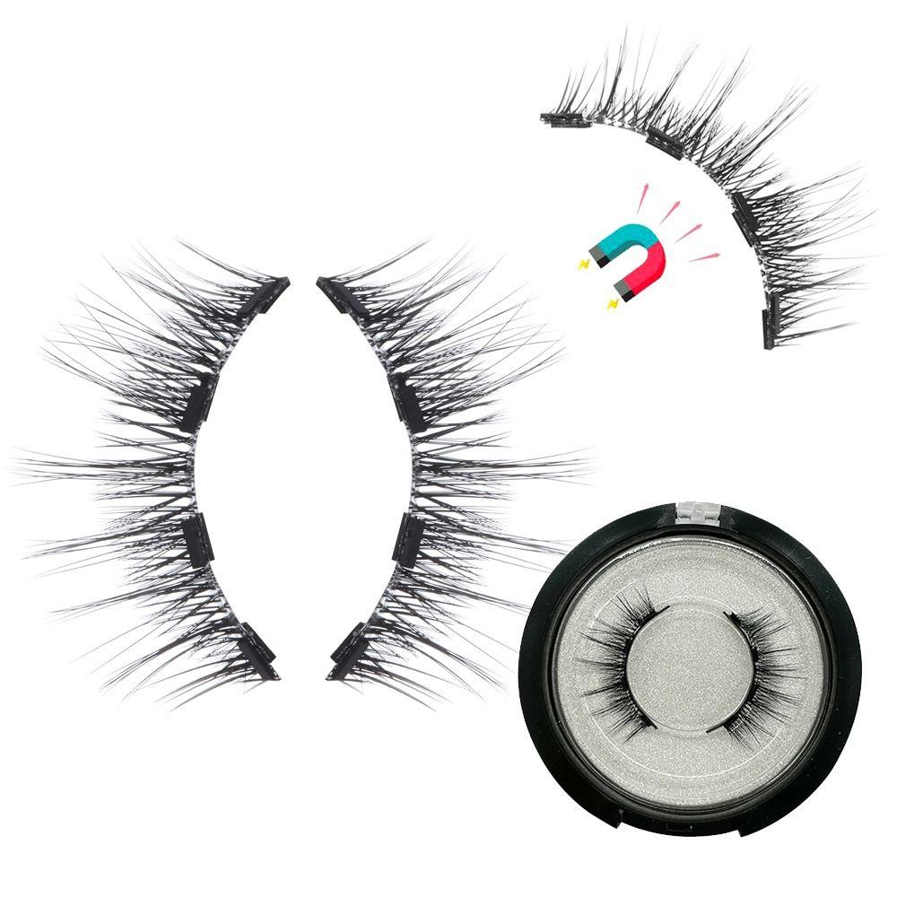 Looking Natural With Applicator Easy to Wear Eye Makeup Tools Handmade Magnetic Eyelashes