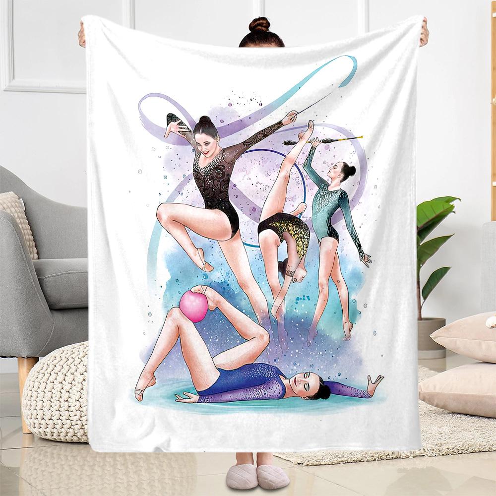 Dancing With Abstract Circles Blankets are suitable for living rooms,making them an ideal choice for outdoor travel and gifts.