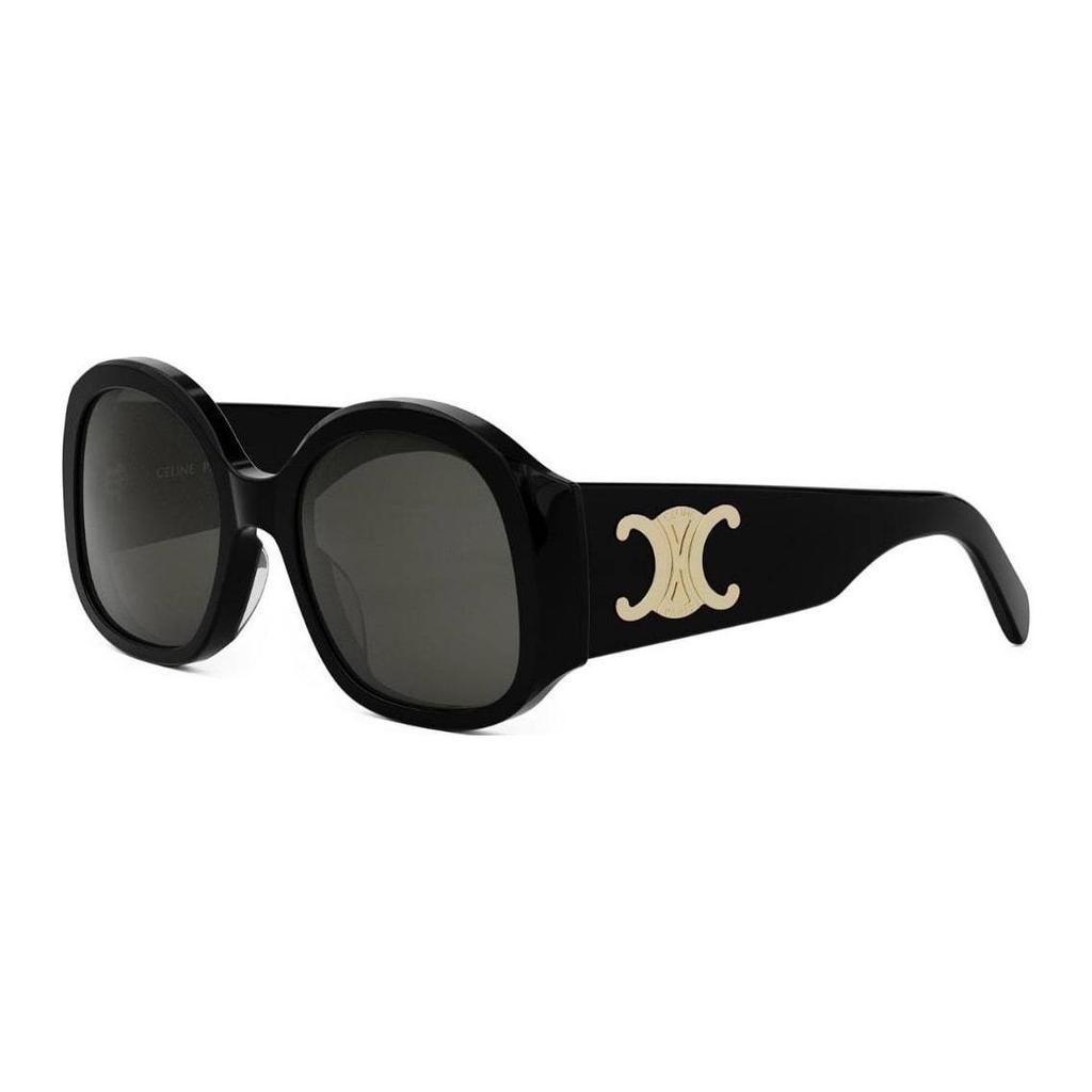 Celine Fashionable Elegant Brand Logo Irregular Shape Sunglasses Women sunglasses Black CL40305U.