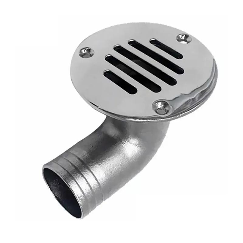 Marine Hardware 316 Stainless Steel 32MM/38MM Doats Floor Deck Cockpit Drain Scupper One-piece Curved Floor Drain