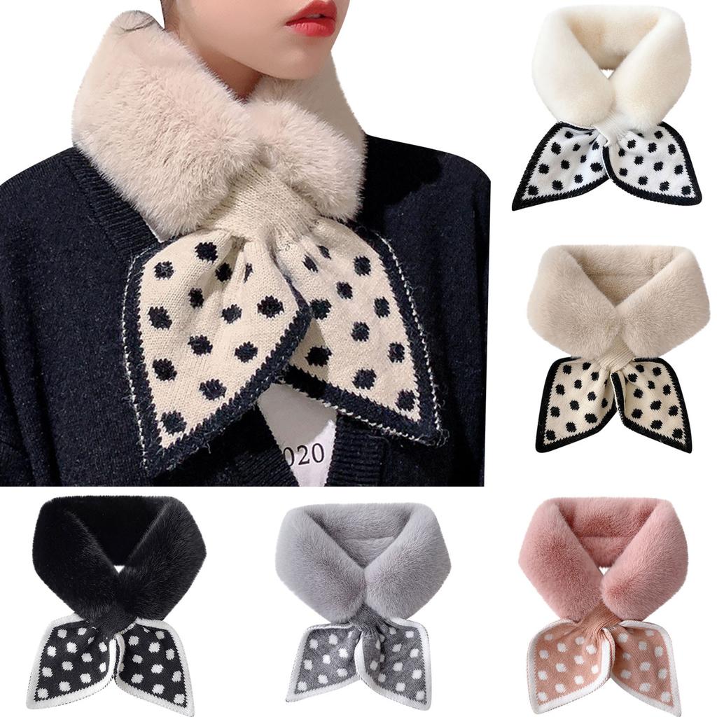 Winter Collar Plush Scarf Thick Plush Collar Scarf Shawl Women's Warm Scarf