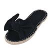 Stylish Women Slip On Sandals Bow Flat Mule Summer Espadrille Shoes For Ladies
