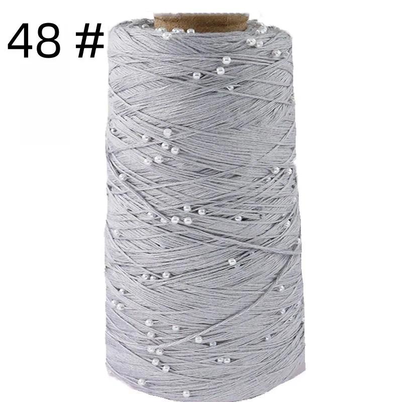 6 нитей мерсеризованного хлопка + жемчужная нить ручного плетения из чистого хлопка тонкая шерстяная нить для вязания крючком бисер своими руками ручного плетения