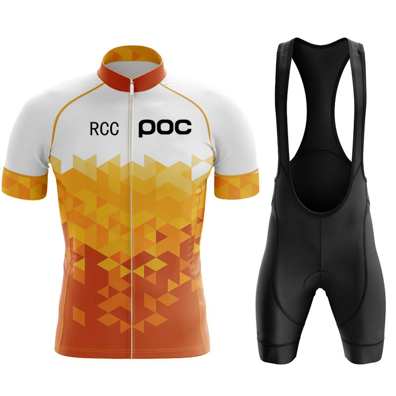 Rcc Poc Heren Fietsshirt Set Zomer Fietskleding Mtb Bike Kleding Uniform Maillot Ropa Ciclismo Fietspak 2024