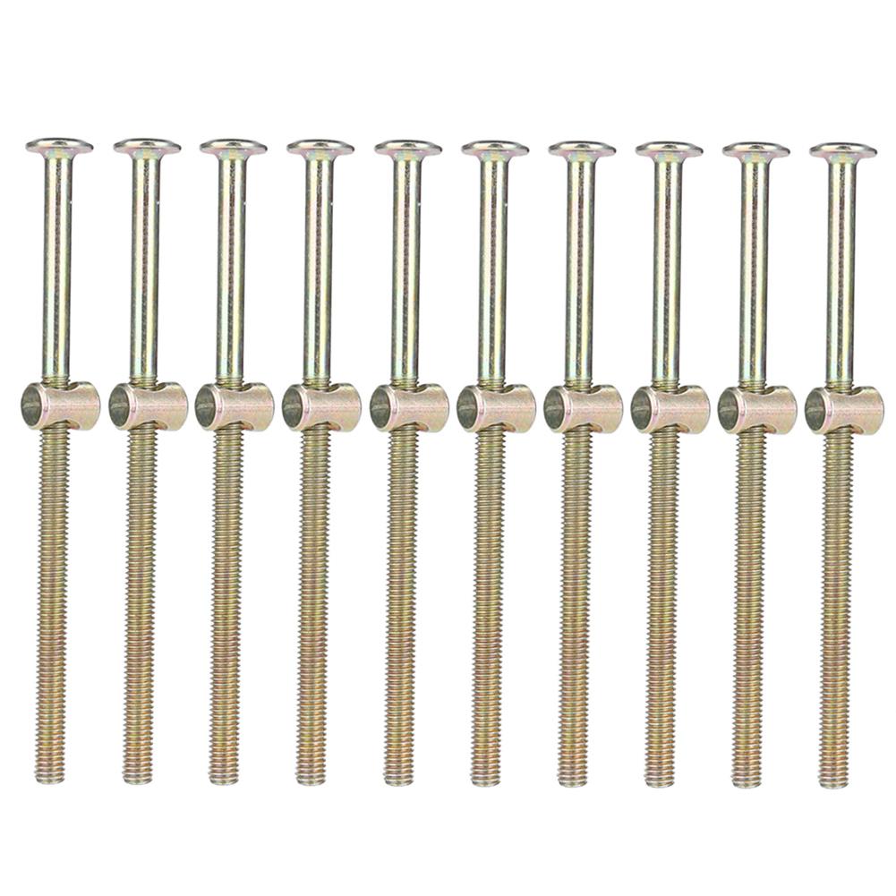 10 шт. болтов для мебели M6 из углеродистой стали 120 мм с 6-миллиметровыми гайками-соединителями