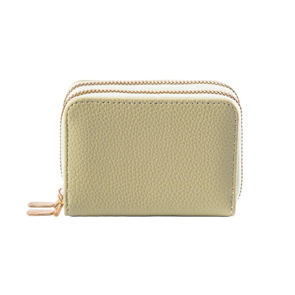 Двухслойная женская сумка для документов на молнии, многофункциональная и с несколькими отделениями для удостоверения личности