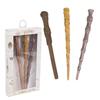 Set De 3 Stylos Harry Potter Baguettes Magiques