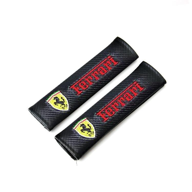 2Pcs Car Seat Belt Cover Shoulder Protection Pads For Ferrari F1 F8 F80 SF90 Stradale SF90Spider 296 GTB 296 GTS 812 Accessories HL6