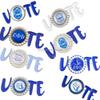 Custom Large VOTE Letter Brooch White Pearl Rhinestone Single Double Two Layers Lapel Pins Party Gift Jewelry for Women
