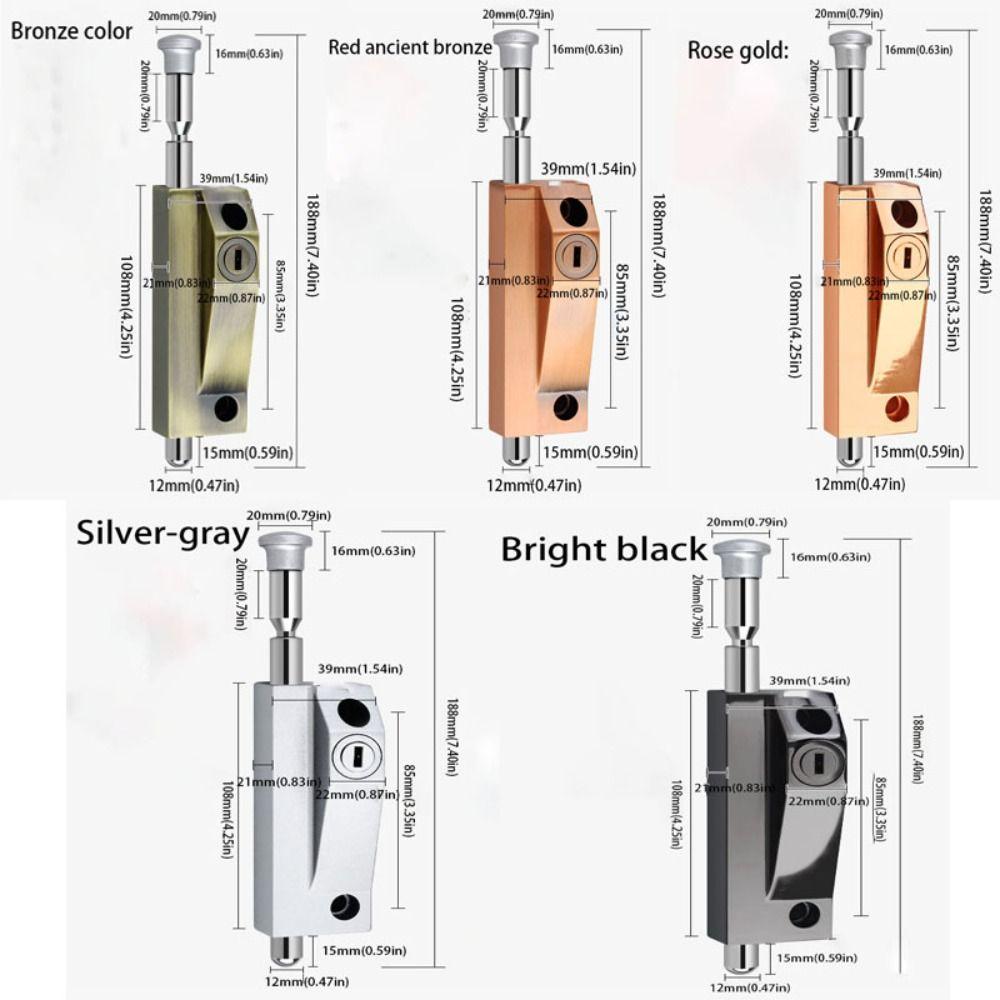 Double Door Lock Floor Bounce Door Lock Anti-Theft Glass Door Lock Glass Door