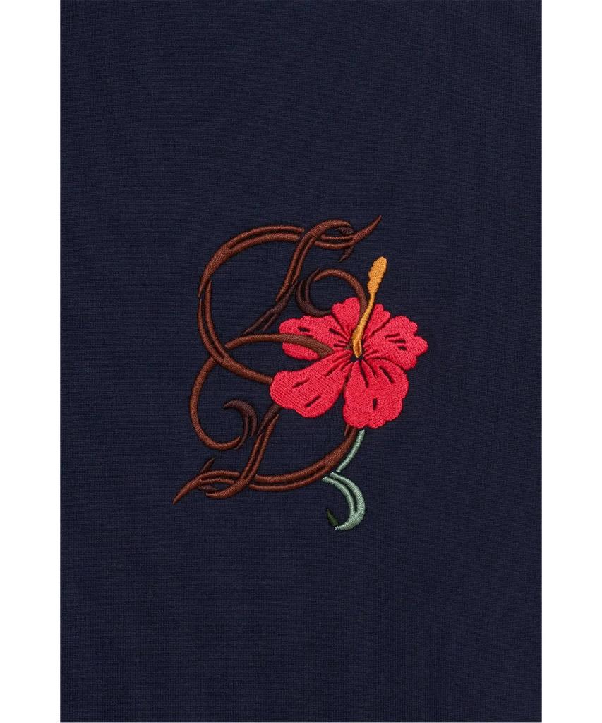 DROLE DE MONSIEUR Футболка с вышивкой гибискуса D Hibiscus Brodee D0Tcm26211Nyx