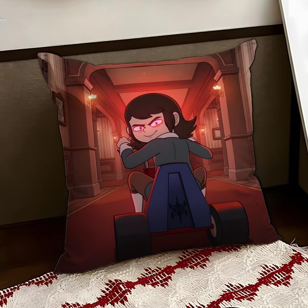 Haunted Anime HHotel Cushion Cover Reversible Soft Durable Pillow Cover Home Car MultiScene Use for Daily Comfort
