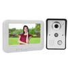 7in Video Door Phone Night Vision IR CUT 2 Way Audio Remote Unlock Rainproof Doorbell for Home