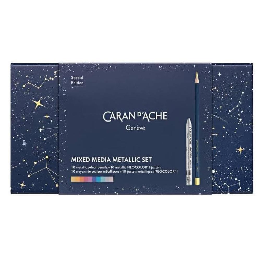 CARAN Карандаши цветные Набор для смешанных техник Коллекция Рождество 2024 20 цветов 20 штук Лимитированный выпуск Официальный импорт D'ACHE d'Ache
