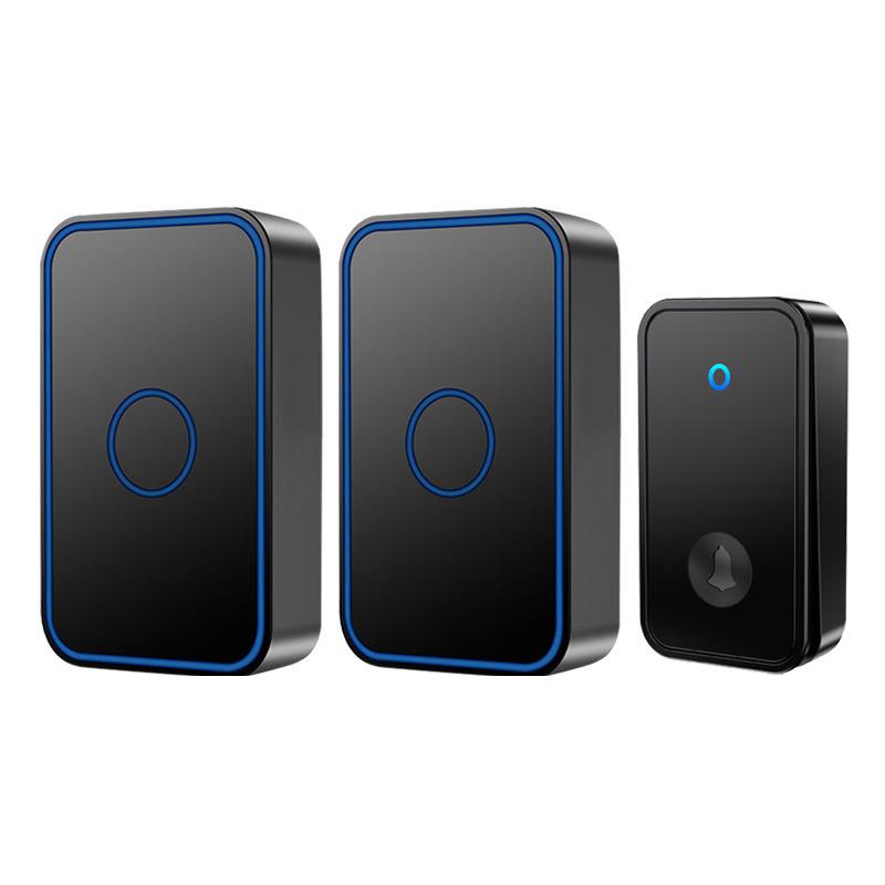 Battery-Free Wireless Doorbell with Long-Range Remote Control, One-to-Two Feature, Ideal for Elderly Users.