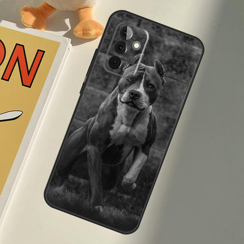 Чехол для Samsung Galaxy A33 A36 A56 A26 A16 A15 A55 A53 A35 A22 A32 A52 A54 A34 A14 A05 A06 с изображением собаки Питбуль