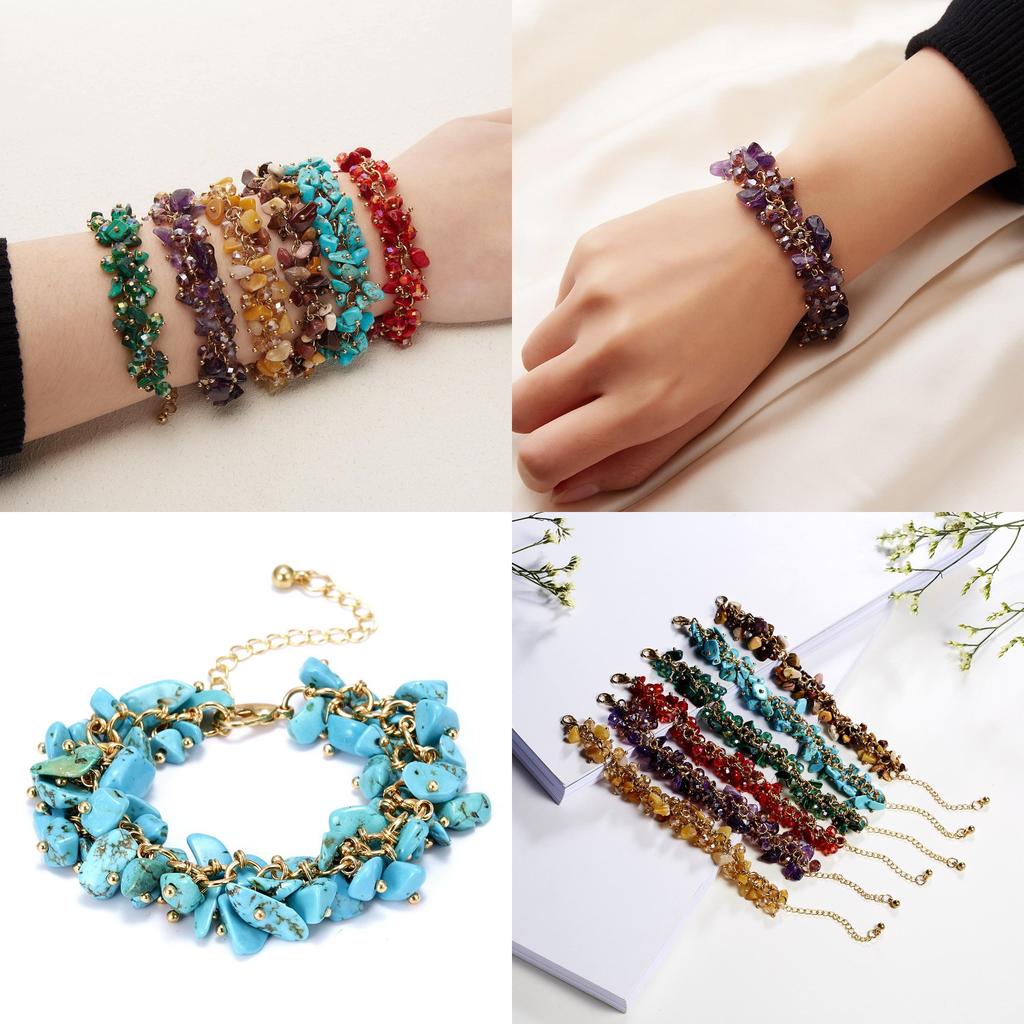 Crystal Beaded Bracelet For Men And Women With Geometric Design For Travel Gift