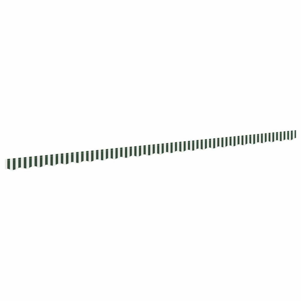 Replacement Awning Skirt Green and White 6 m Polyester