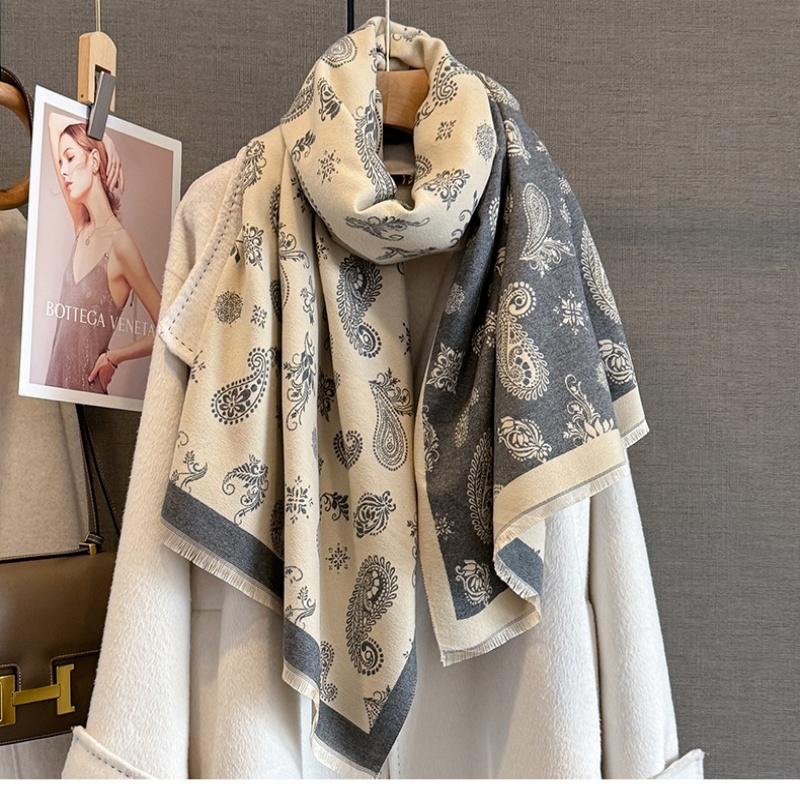 New Fashion Cashew Print Cashmere Scarf Women Luxury Autumn Winter Warm Two-Sided Jacquard Shawls Print Scarve Pashmina Bufanda