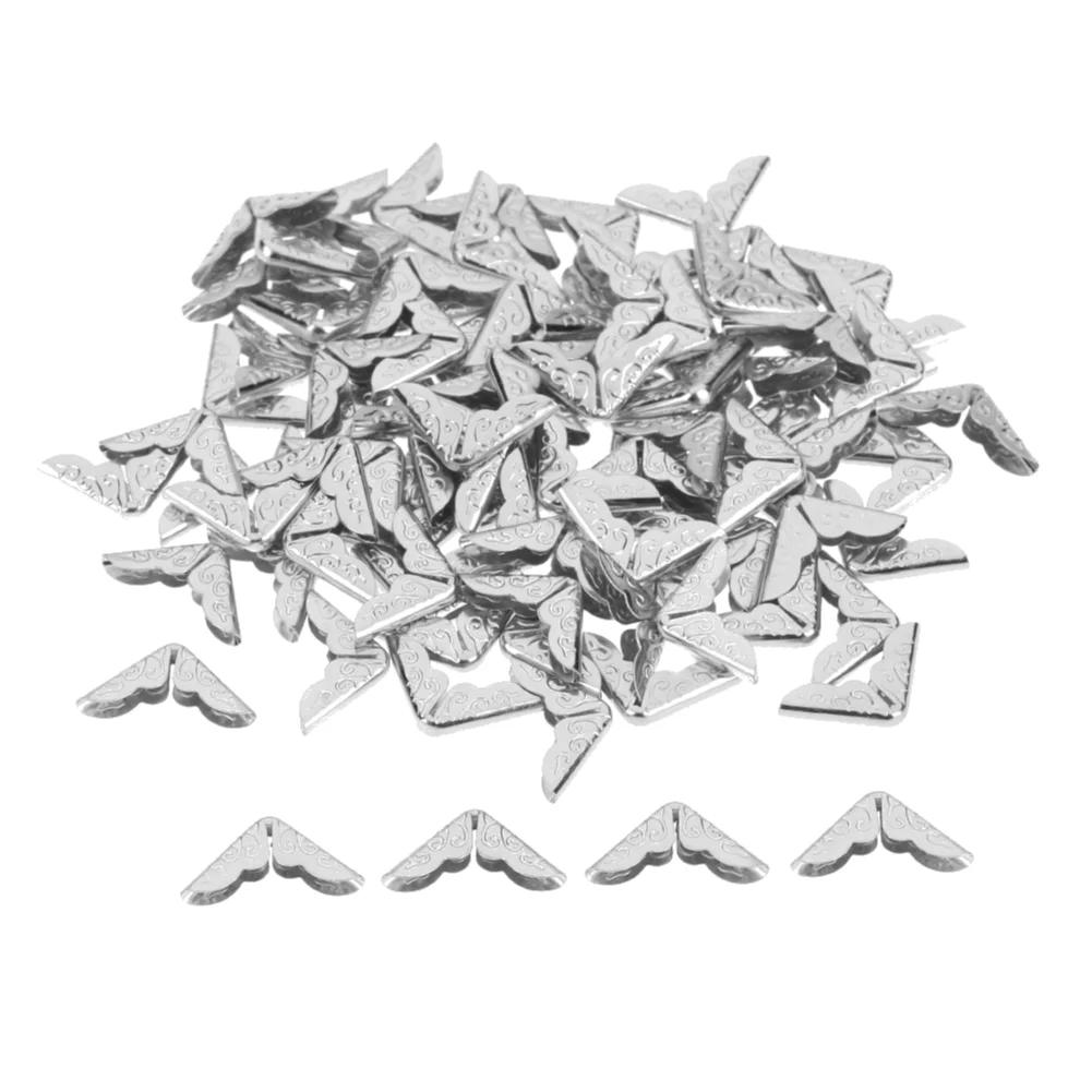 100-300 шт. металлический уголок для защиты книг, винтажный блокнот, меню, фотоальбом, уголок для защиты, золотистый, серебряный, бронзовый декор