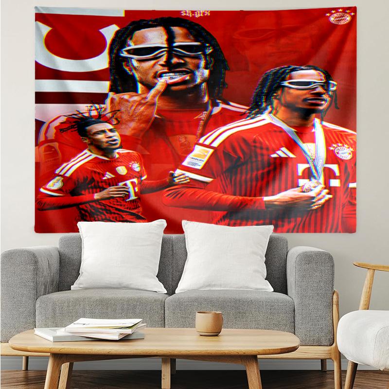 Fc Bayern Munich Star Tapestry, Unique Design Tapestry, Suitable for Bedroom,Livingroom, Playroom,Heartwarming Fan Holiday Gifts