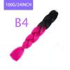 MISQUEEN Yaki Soft Hair Ombre Crochet Braiding Hair Extension For Braid 24 Inch Pink Synthetic Crochet Hair Jumbo Braid Hair