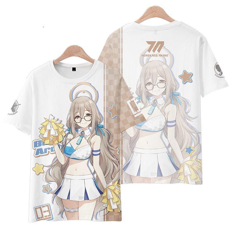 Popular Game Blue Archive Cosplay T-Shirts 3D Sunaookami Shiroko Print Kids Cartoon Anime Tees Summer Men Women Harajuku Y2k Top