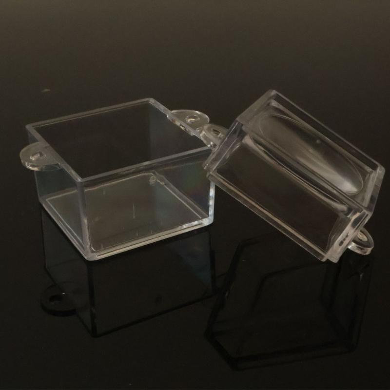 6 шт. Прозрачные коробки-лупы для насекомых для детей, для изучения природы, квадратный дизайн со смотровой линзой, школьные принадлежности для кабинета естествознания