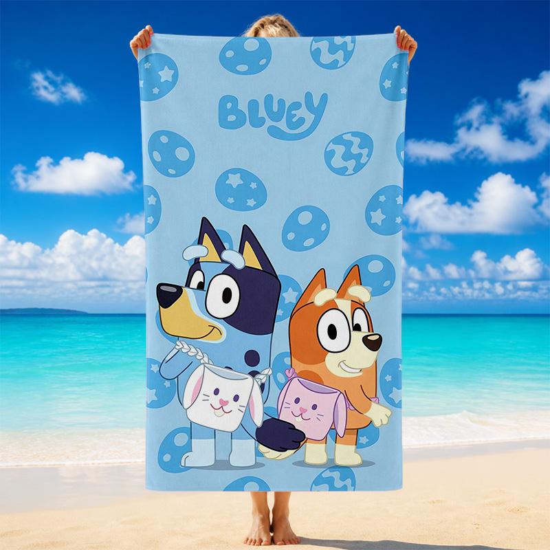 Bluey Quick Dry Microfiber Beach Towel Soft Absorbent Sand Resistant Towel For Beach Pool Travel Summer