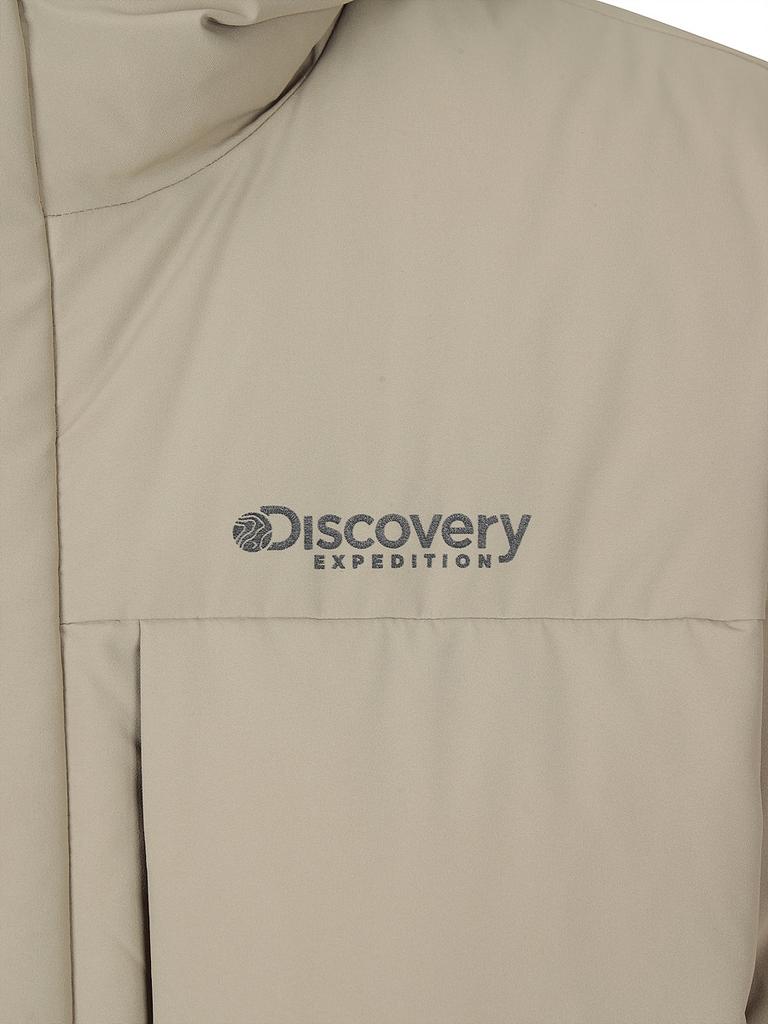 Мужская длинная стеганая куртка Discovery Expedition Leicester G с гусиным пухом (L/Бежевый)