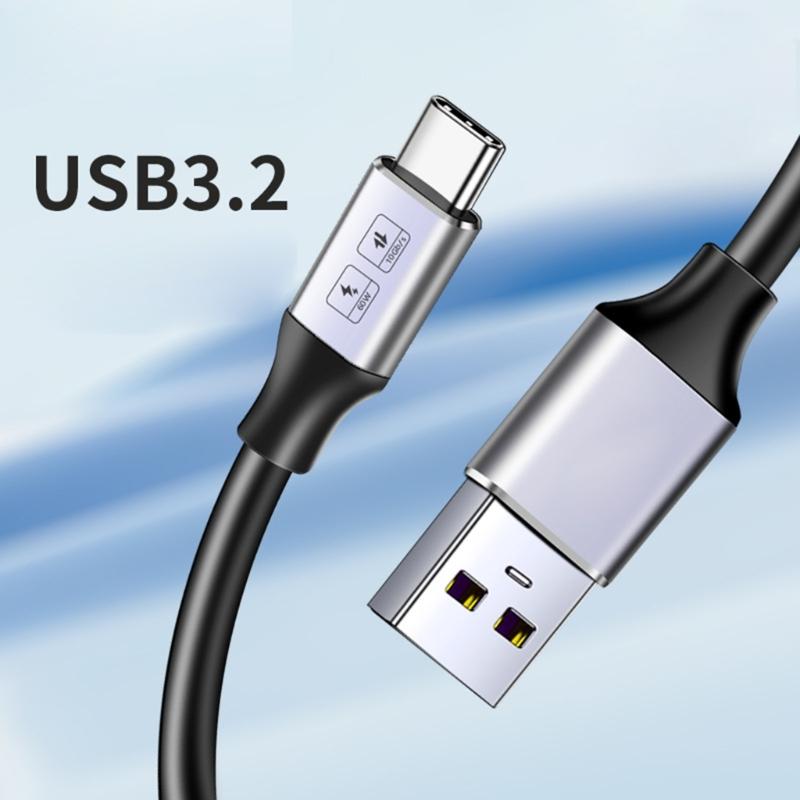 Кабель USB на TypeC 10 Гбит/с Поддержка быстрой зарядки 60 Вт Power Delivery и передачи данных Дорожный шнур USB A на C