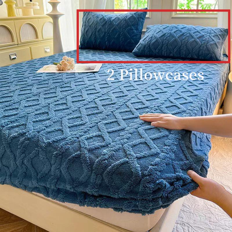2025 Новая теплая и мягкая простыня, Утолщенный зимний защитный чехол с фланелью, Пушистый наматрасник, Защитный чехол для матраса