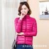 Autumn and winter new slim-fit short stand-up collar light down jacket women's jacket large size white duck down jacket women's