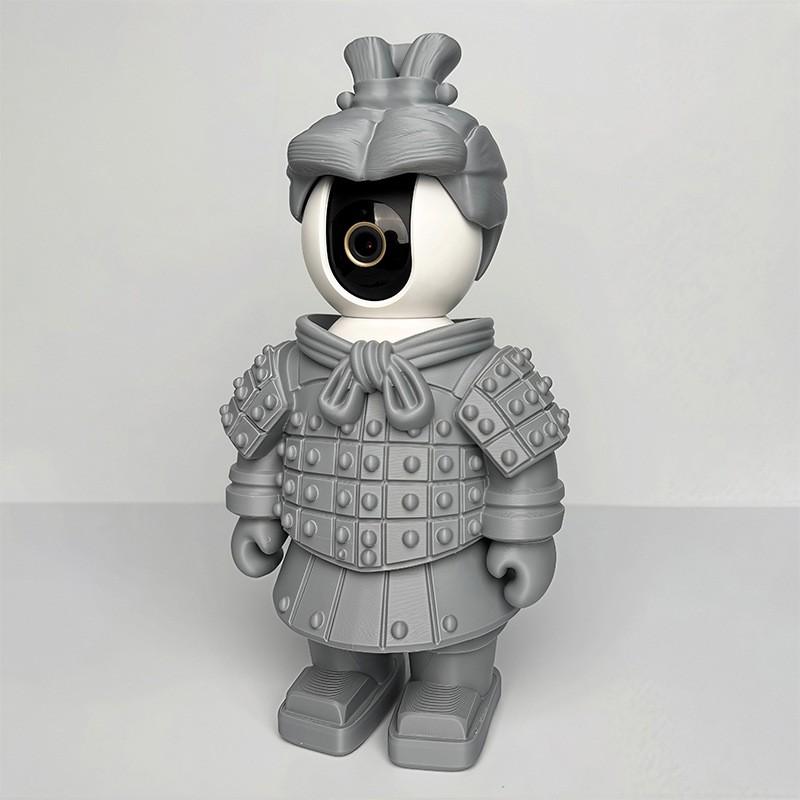 Terracotta Warrior Camera Cover Stand Decor Tapo Eufy Security Cameras Home Office Desk Ornament Gift