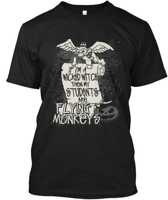 Футболка Хэллоуин для учителя Летающие Обезьяны TTshirt Сделано в США Размеры от S до 5XL