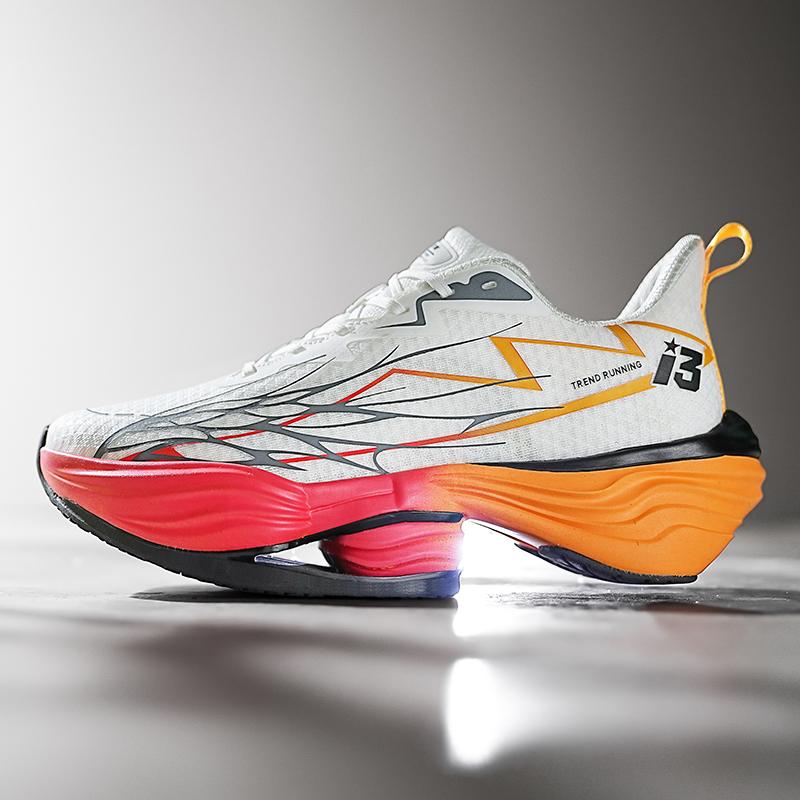 Мужские повседневные летние кроссовки для марафонских тренировок, беговые кроссовки, спортивная обувь, мужские сетчатые дышащие кроссовки с амортизацией, высококачественные нескользящие кроссовки