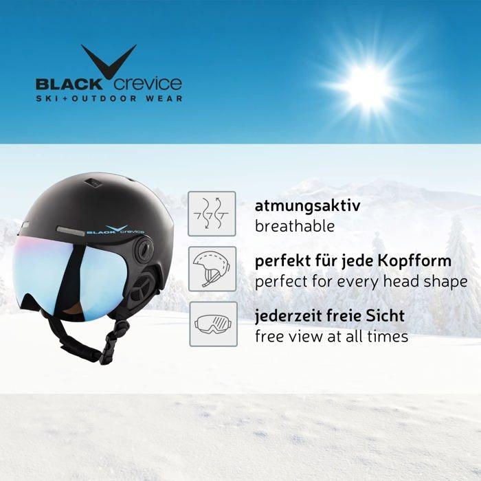 Casque de protection de ski - casque de protection de snowboard Black crevice - BCR140198-CW-2Black Carbon/White58-61