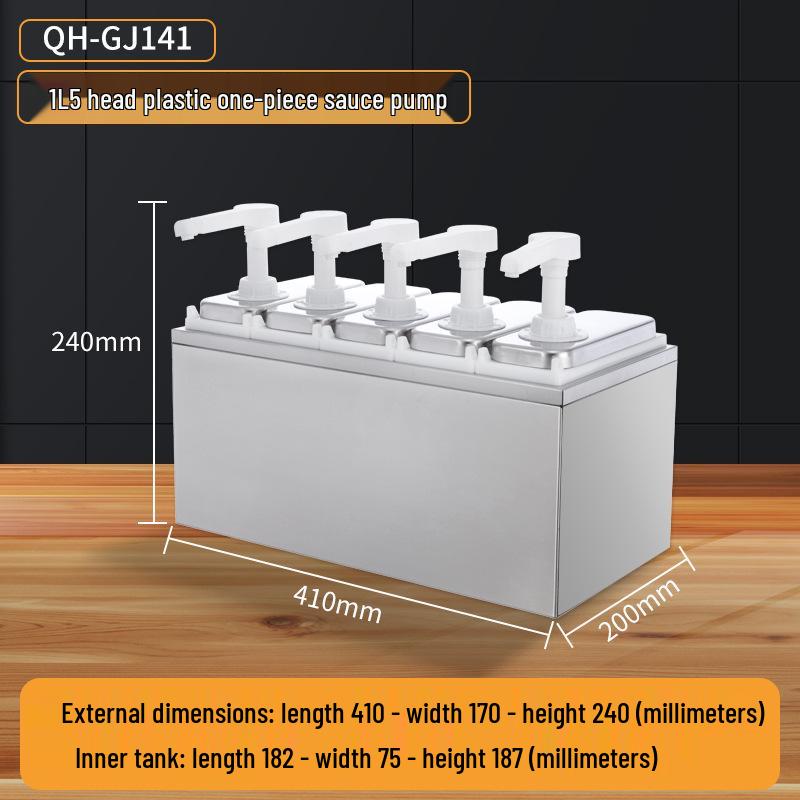 Stainless Steel Sauce Pump Dispenser for Coffee, Syrup, and Jam